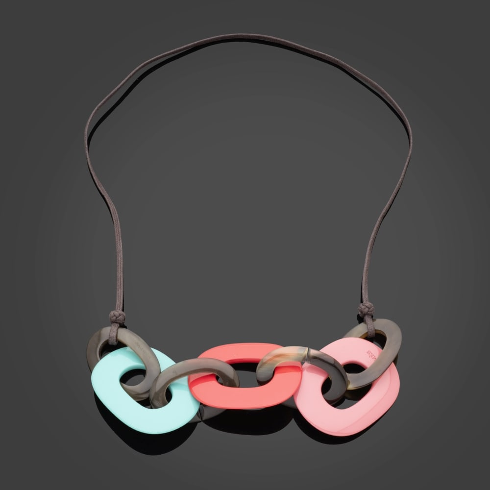 Hermès Paris. Collier Karamba en laque et corne de buffle et Collier Pendentif Remix Isthme... (1 of 1)