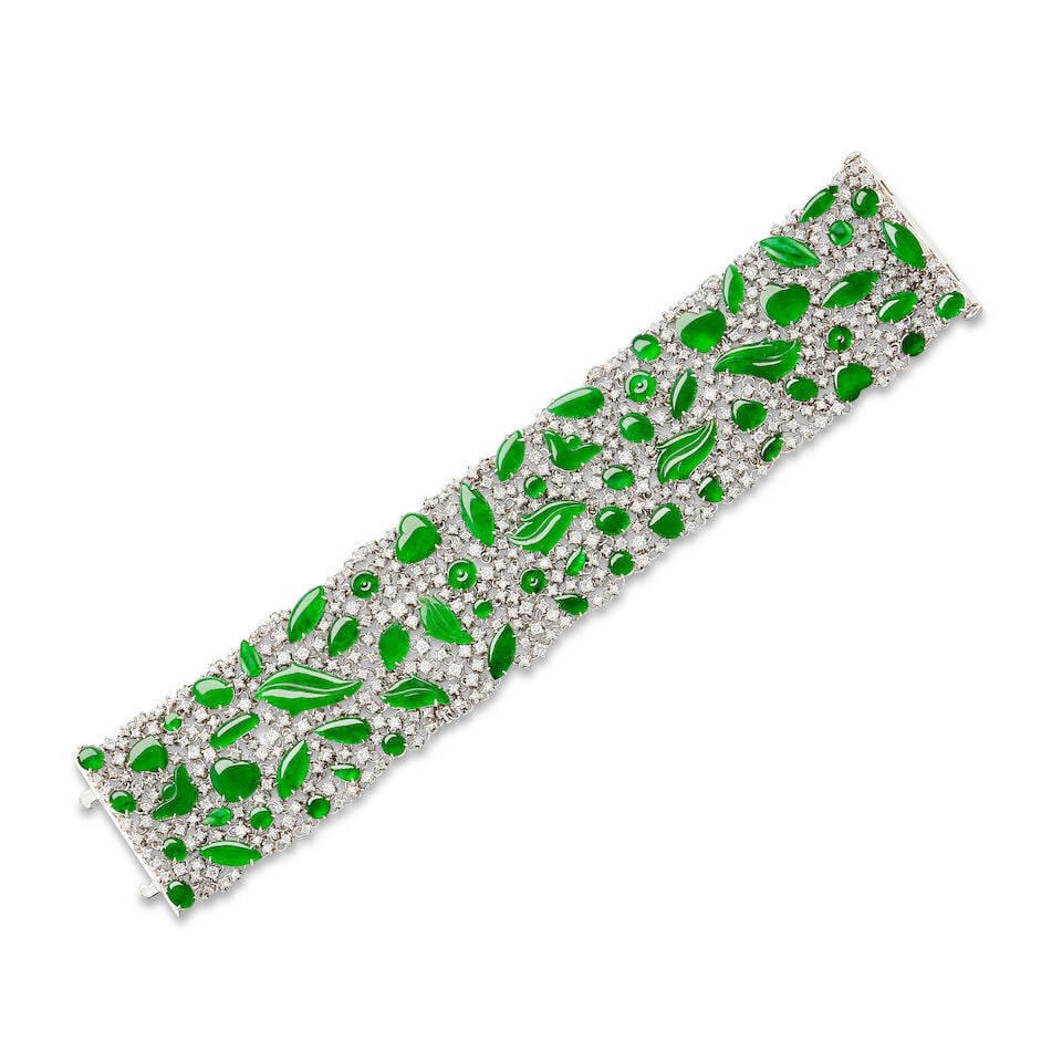 JADEITE AND DIAMOND BRACELET - 2