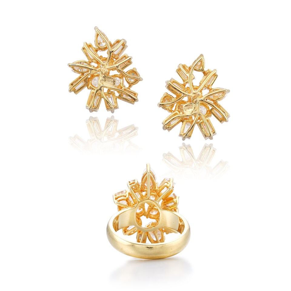 DIAMOND RING AND EARRING SET (2) - 2