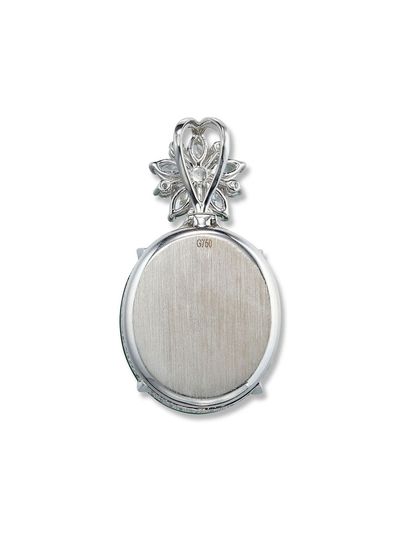 JADEITE AND DIAMOND PENDANT - 3