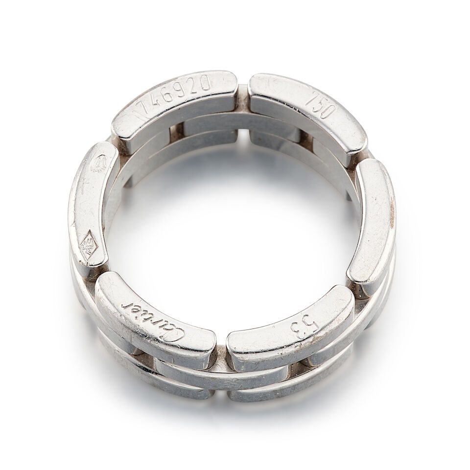 QEELIN: BLACK DIAMOND AND DIAMOND 'BO BO' PENDANT NECKLACE; CARTIER: 'LOVE' RING AND 'MAILLON PA... - 5