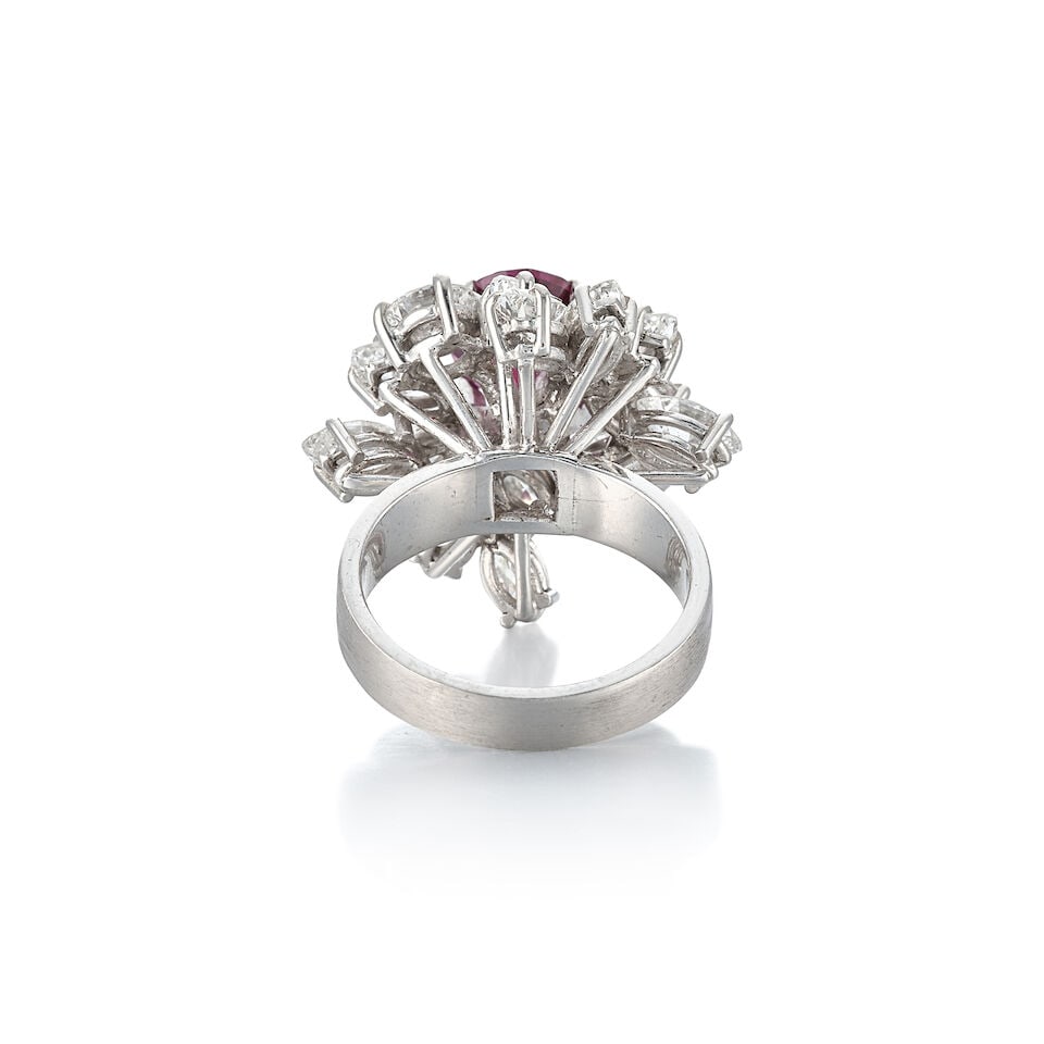 RUBY AND DIAMOND RING - 3