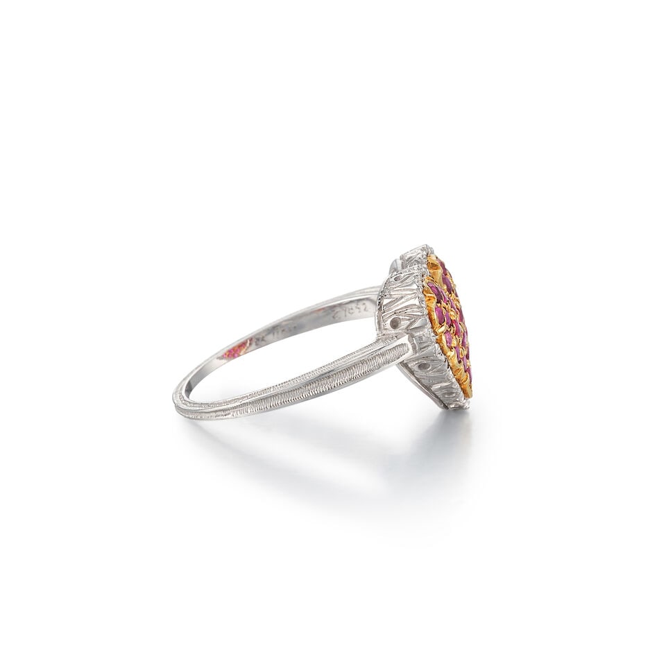 BUCCELLATI: GEM-SET AND DIAMOND RING; AND PAIR OF UNSIGNED GEM-SET AND DIAMOND PENDENT EARRINGS (2) - 3