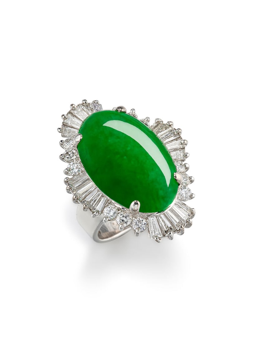 JADEITE AND DIAMOND RING (1 of 5)
