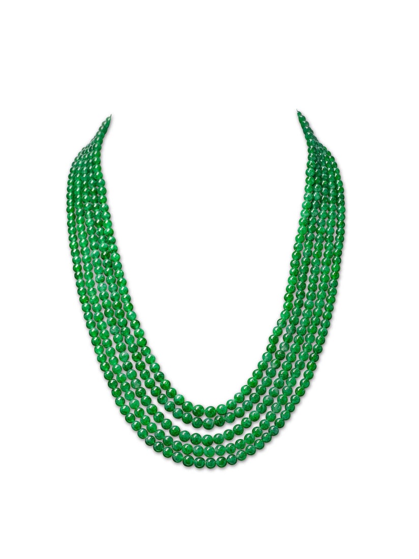 MULTI-STRAND JADEITE BEAD NECKLACE (1 of 3)