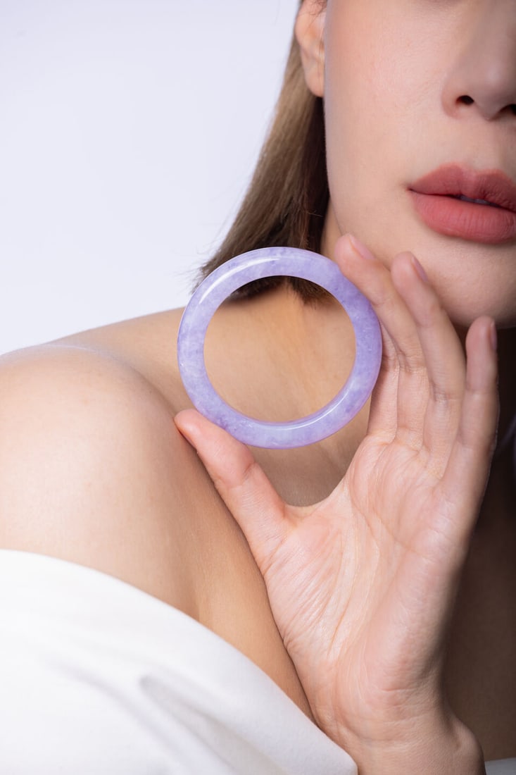 LAVENDER JADEITE BANGLE - 5
