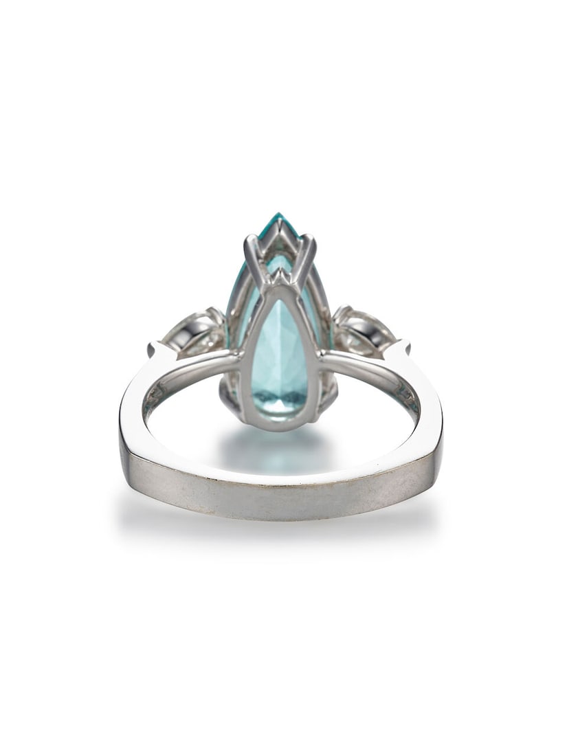 PARAÍBA-TYPE TOURMALINE AND DIAMOND RING - 3