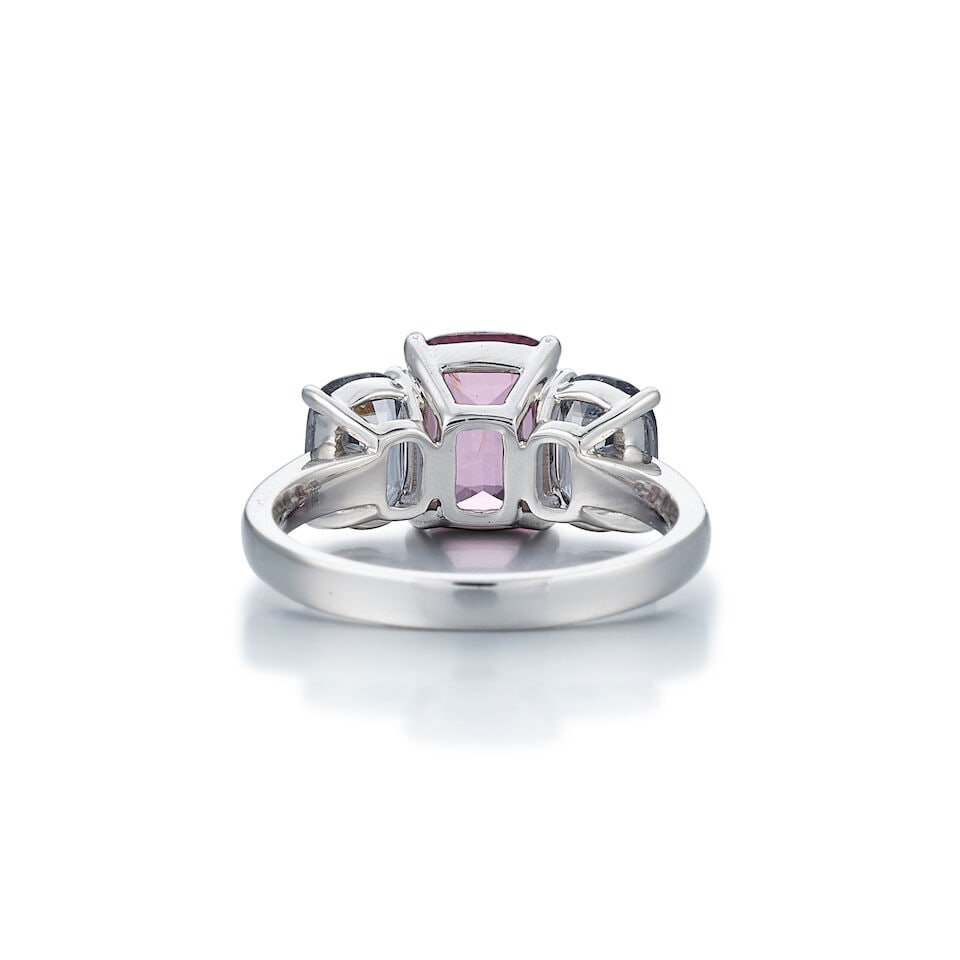SPINEL AND DIAMOND RING - 3