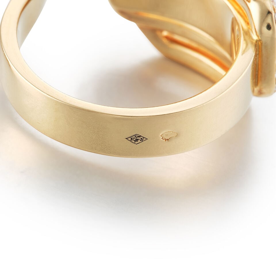 HERMÈS: DIAMOND 'ATTELAGE D'OR' DOUBLE RING - 4