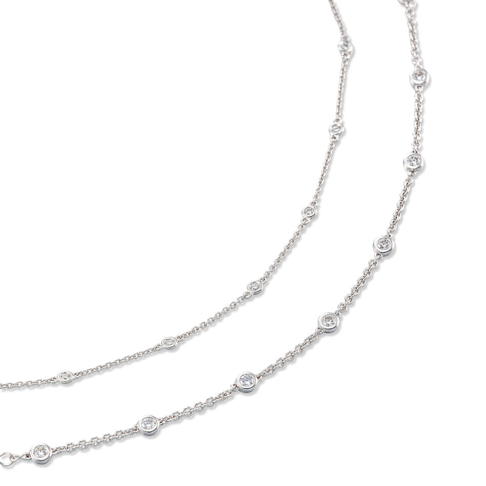 DIAMOND NECKLACE AND BRACELET SET - 2