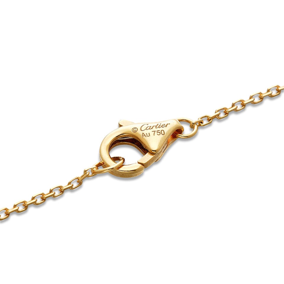 CARTIER: 'AMULETTE DE CARTIER' NECKLACE; COLOURED DIAMOND AND DIAMOND RING AND BRACELET (3) - 3