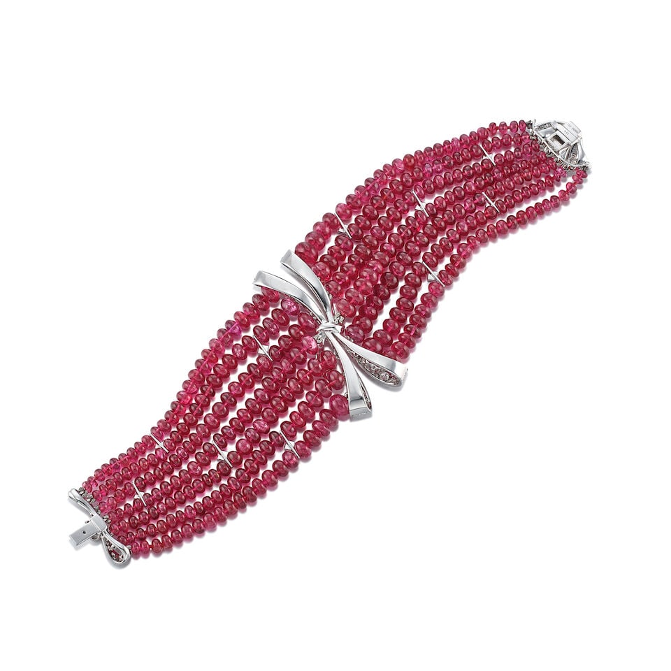 GEM-SET AND DIAMOND BRACELET - 3