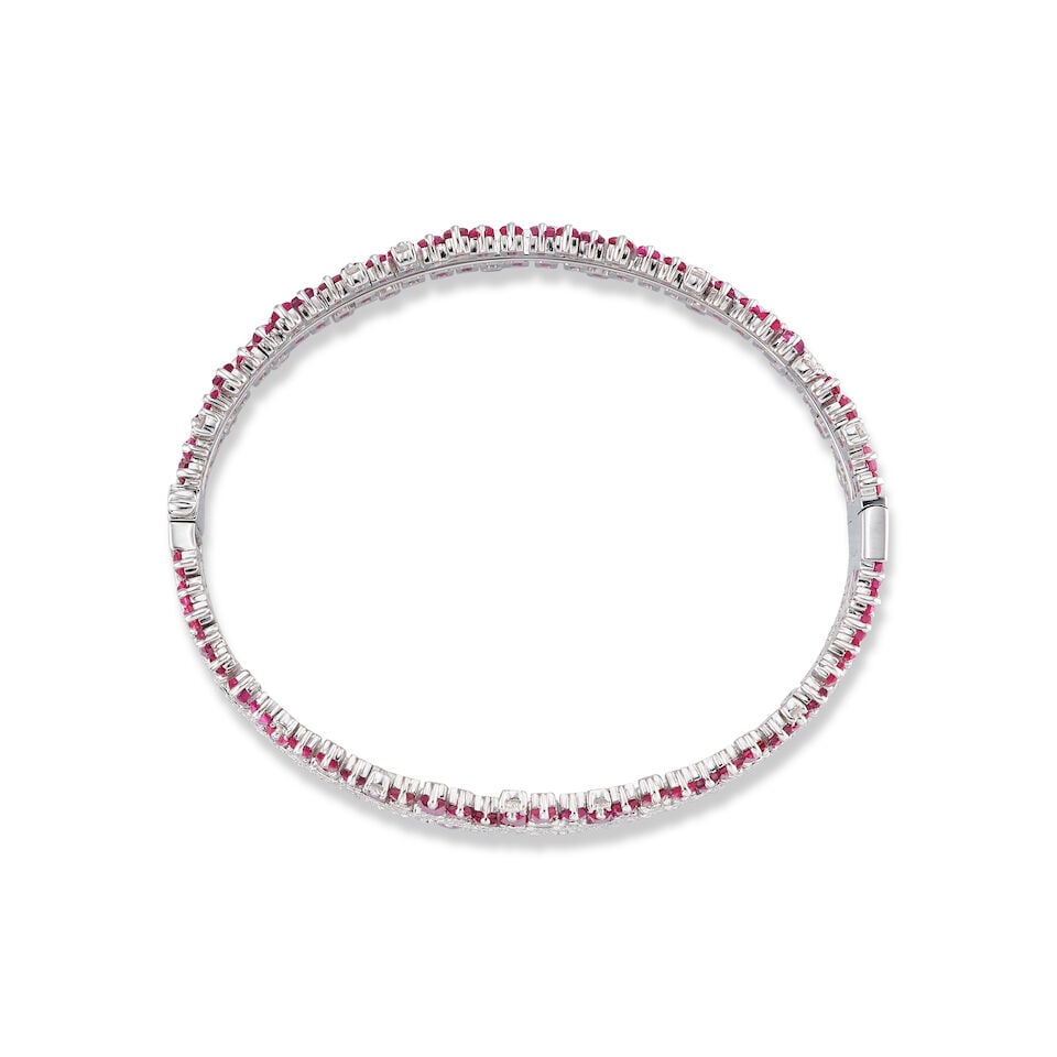 RUBY AND DIAMOND BANGLE - 2