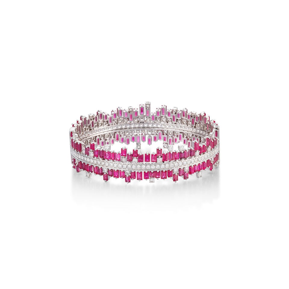 RUBY AND DIAMOND BANGLE - 3