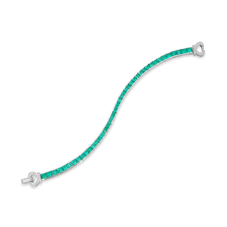 EMERALD AND DIAMOND BRACELET - 2