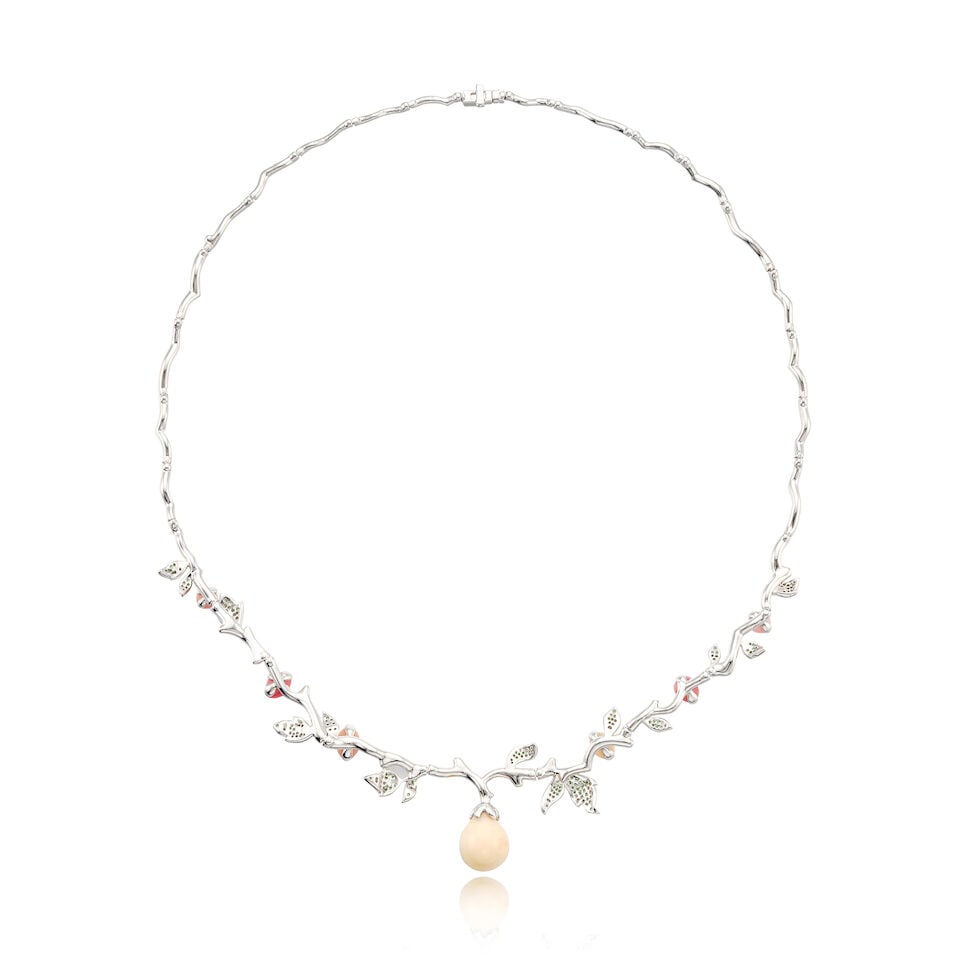 TASA: CONCH PEARL, GEM-SET AND DIAMOND NECKLACE - 2