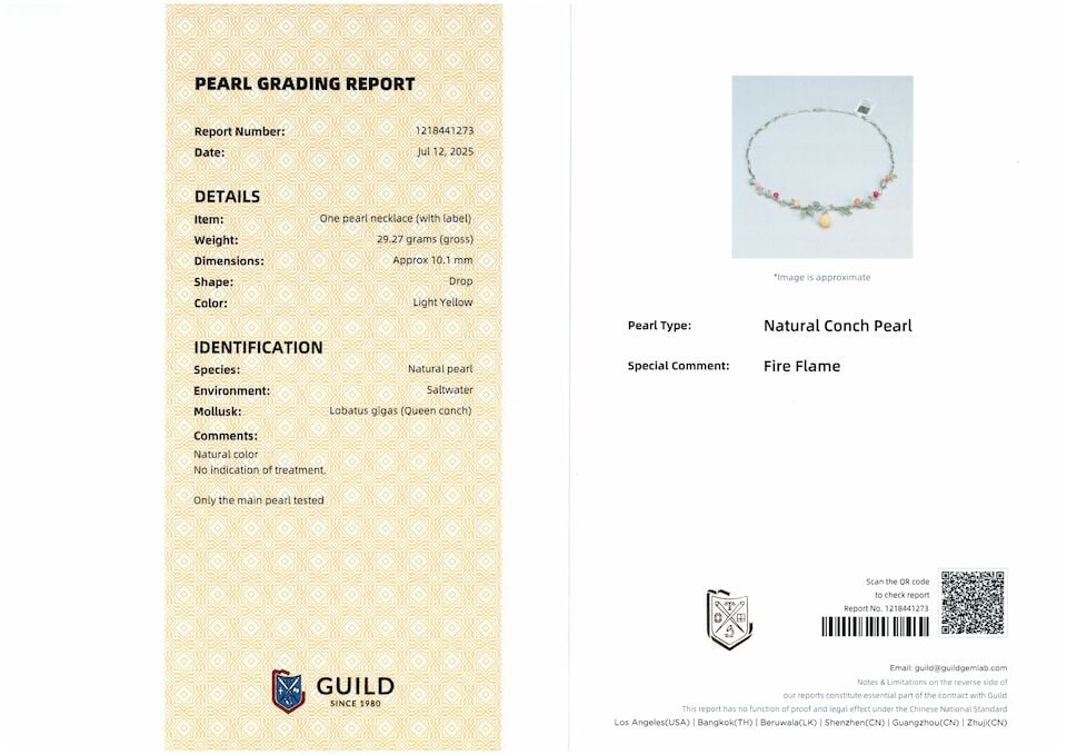 TASA: CONCH PEARL, GEM-SET AND DIAMOND NECKLACE - 4