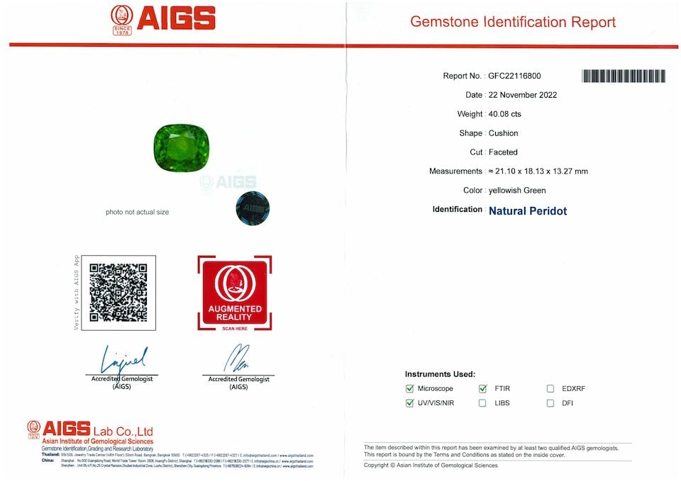 PERIDOT, TOURMALINE AND DIAMOND PENDANT NECKLACE - 5