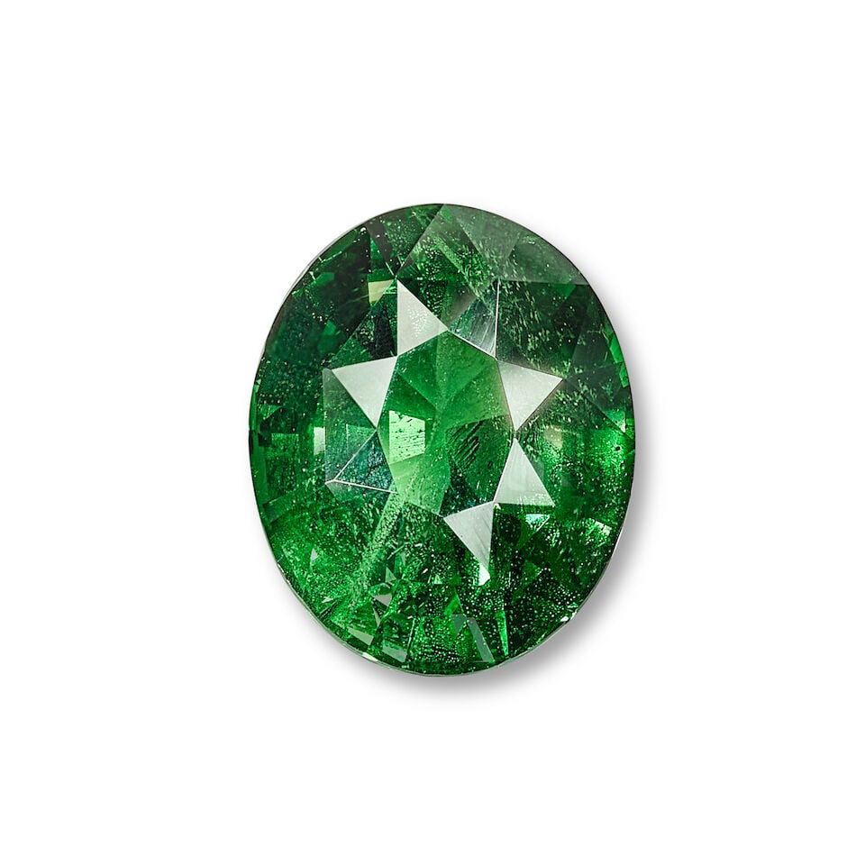 UNMOUNTED TSAVORITE GARNET: UNMOUNTED TSAVORITE GARNET 5.21克拉天然沙弗萊石榴石 Certificate: GIA, tsavorite garnet, 5.21cts, green (2506871399, 18 November 2024) For