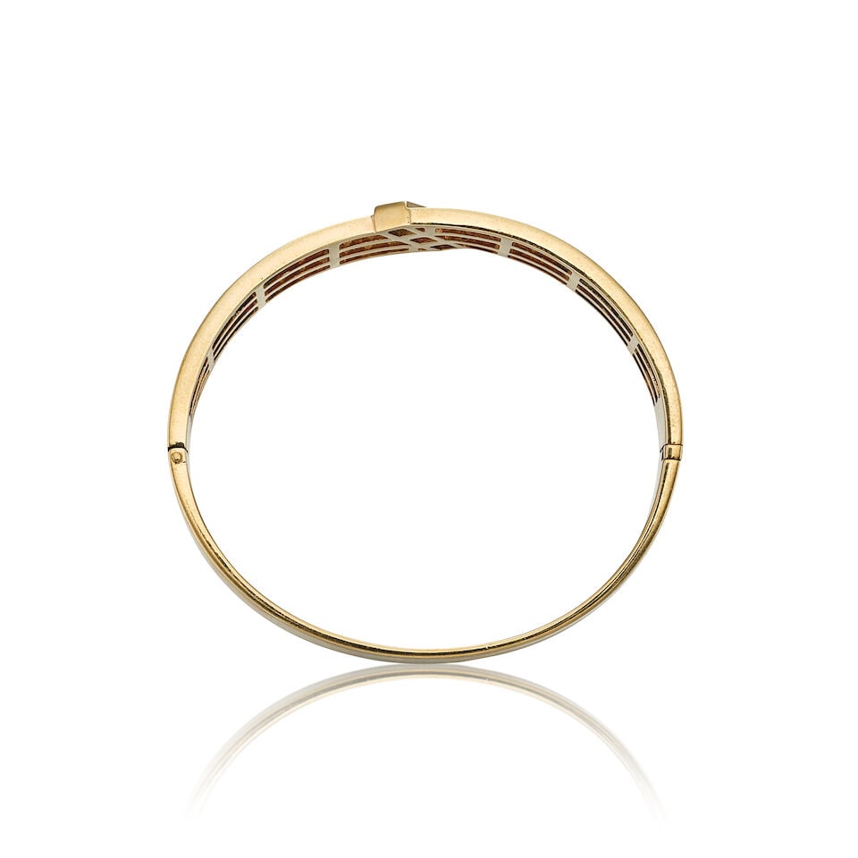 MULTI-COLOURED GEM-SET AND DIAMOND BANGLE - 2