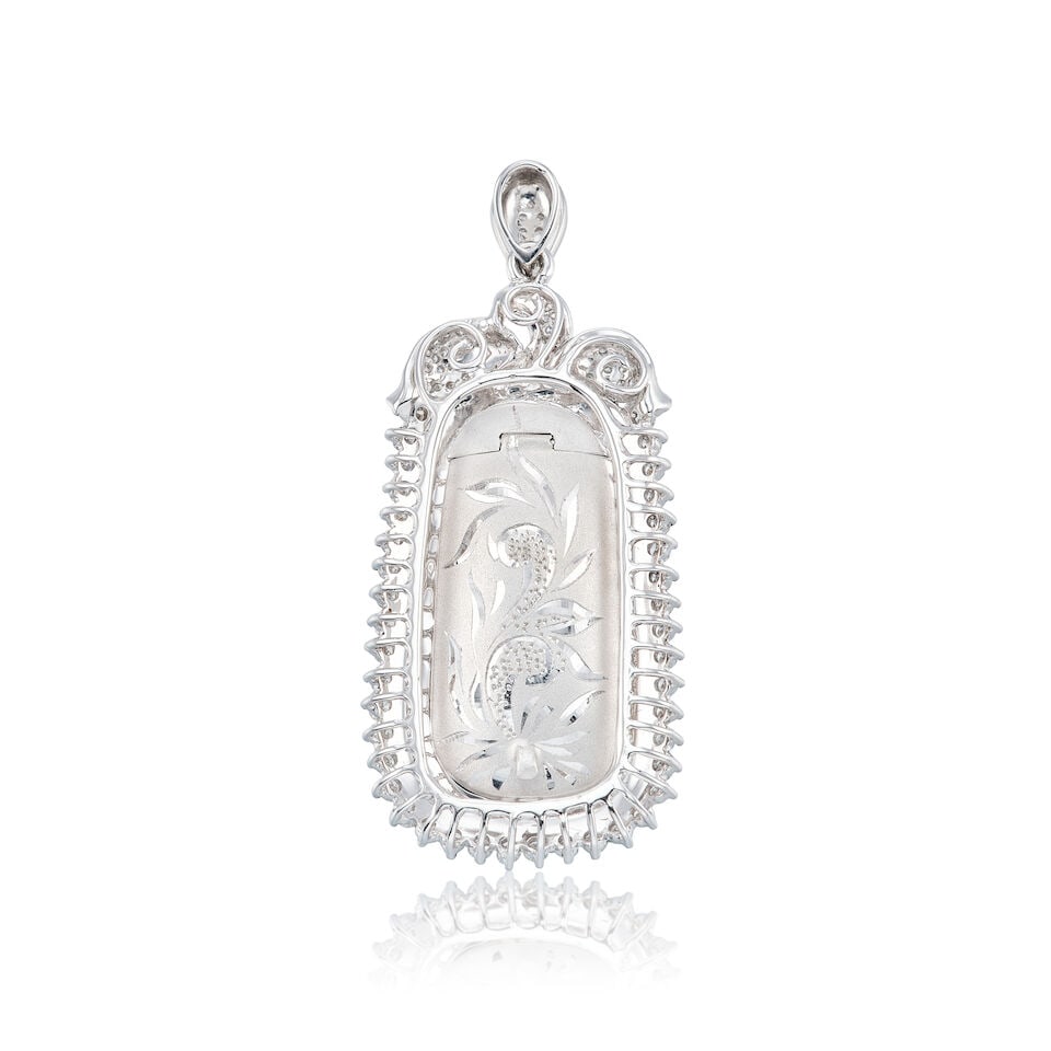 JADEITE AND DIAMOND PENDANT - 2