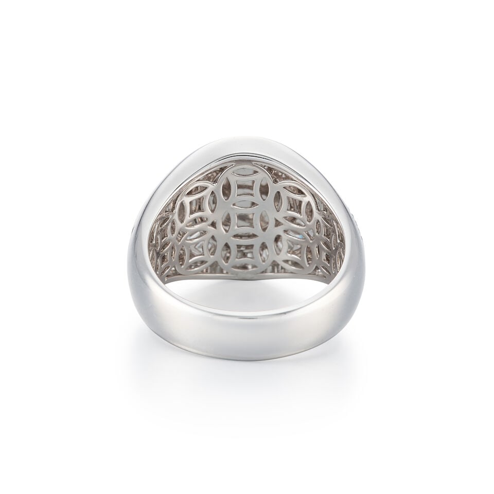 JADEITE AND DIAMOND RING - 3