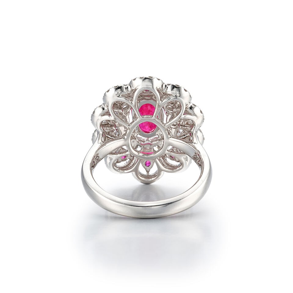 RUBY, GEM-SET AND DIAMOND RING - 3