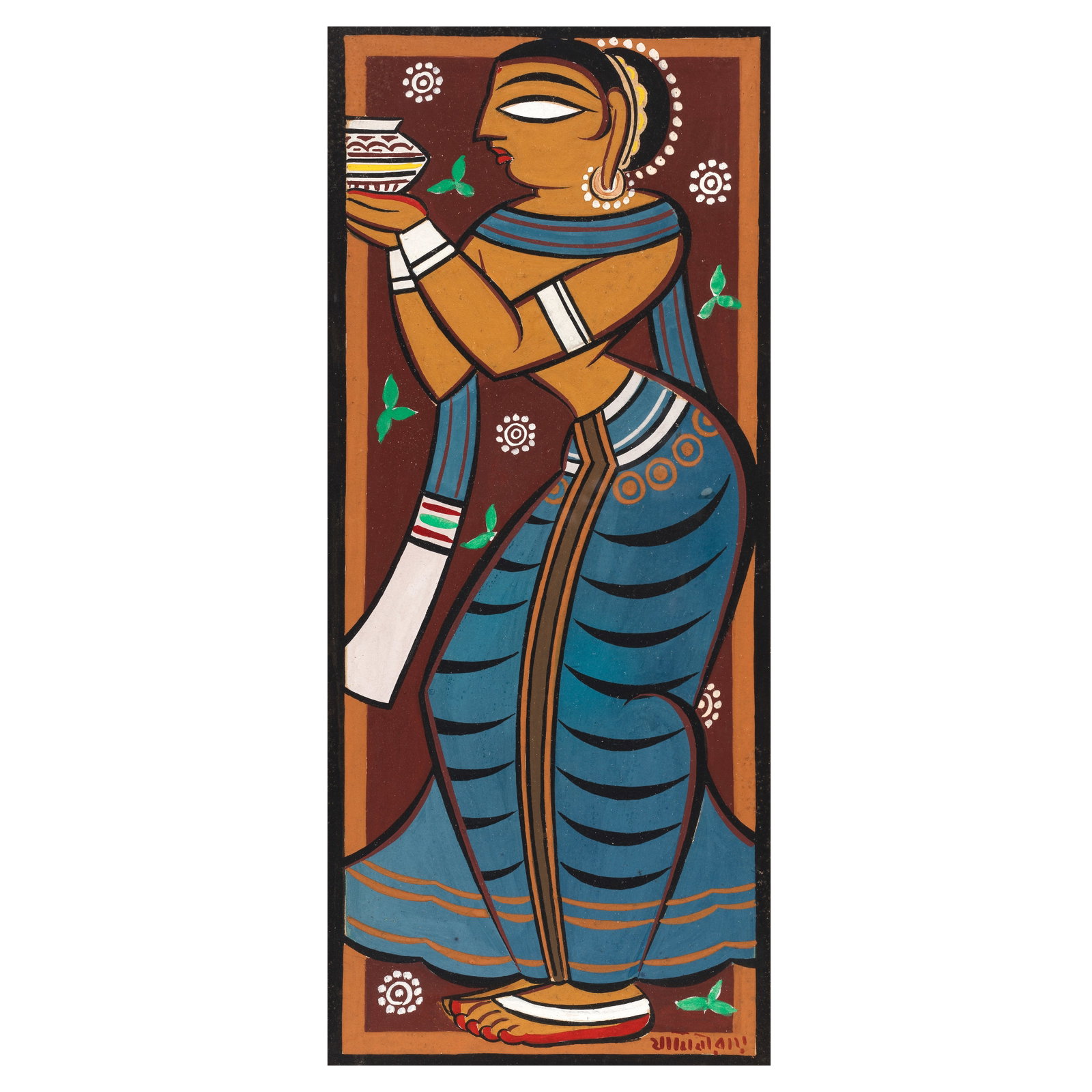 Jamini Roy (1887-1972) Untitled (Gopini) (1 of 1)