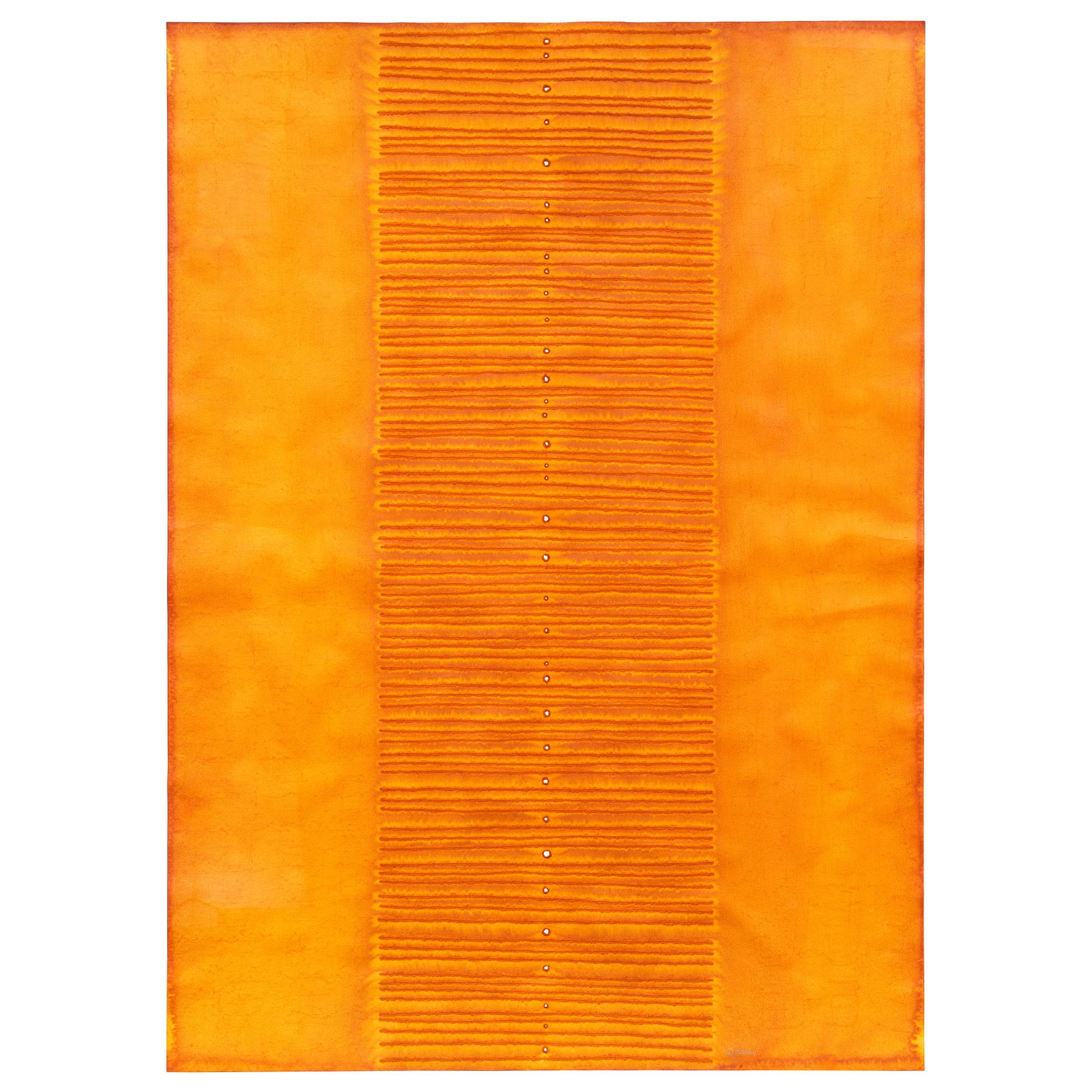 Sohan Qadri (1932-2011) Gayatri II: Sohan Qadri (1932-2011) Gayatri II signed and dated 'Qadri 07' lower right ink, dye and incision on handmade paper, framed 139.5 x 100cm (54 15/16 x 39 3/8in). Footnotes: Provenanc