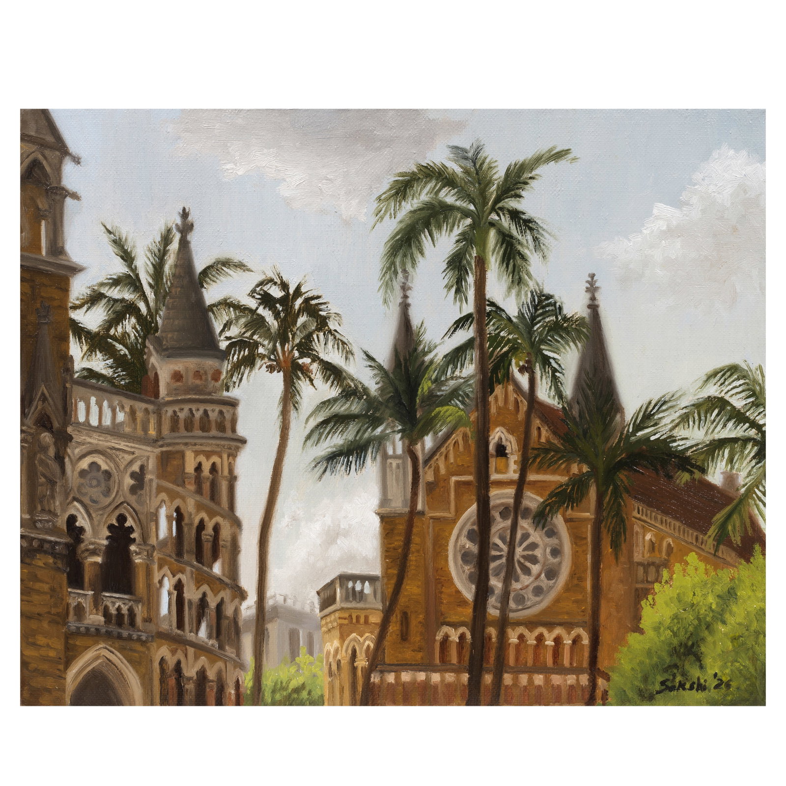 Sakshi Kapoor (B.1991) Bombay University: Sakshi Kapoor (B.1991) Bombay University signed 'Sakshi '26' lower right oil on canvas 30.5 x 38.2cm (12 x 15 1/16in). Footnotes: Provenance Property from the artist's coll