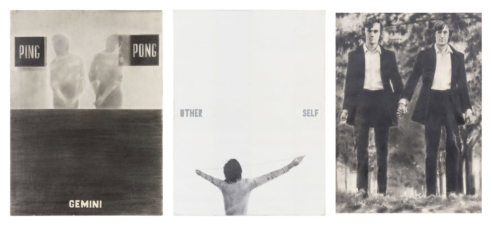 Bose Krishnamachari (B.1962) Self & Other each 76.2 x 56 cm (30 x 22 1/16 in): Bose Krishnamachari (B.1962) Self & Other title, artist name, size, medium on a sticker verso graphite on kent paper with mirror each 76.2 x 56 cm (30 x 22 1/16 in) Footnotes: Provenance Proper