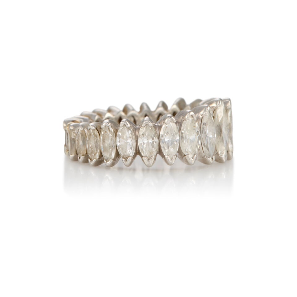 PLATINUM AND DIAMOND RING - 2