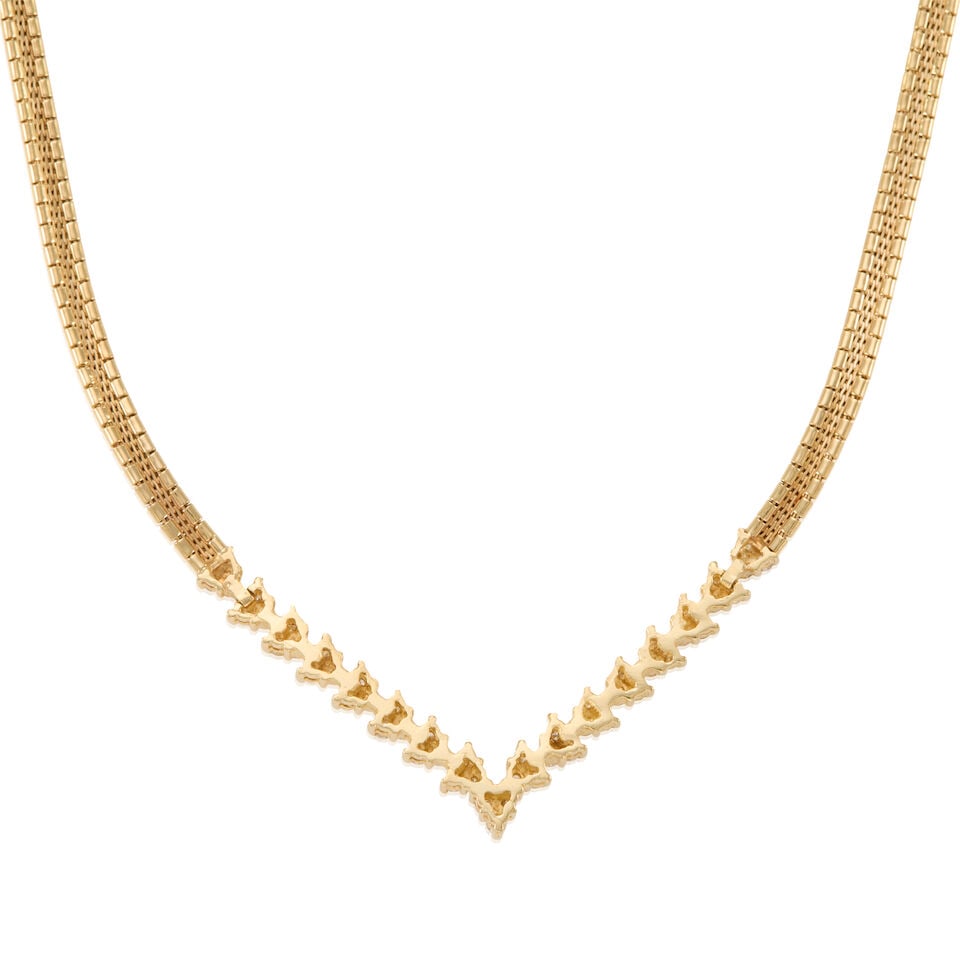 14K GOLD AND DIAMOND NECKLACE - 2