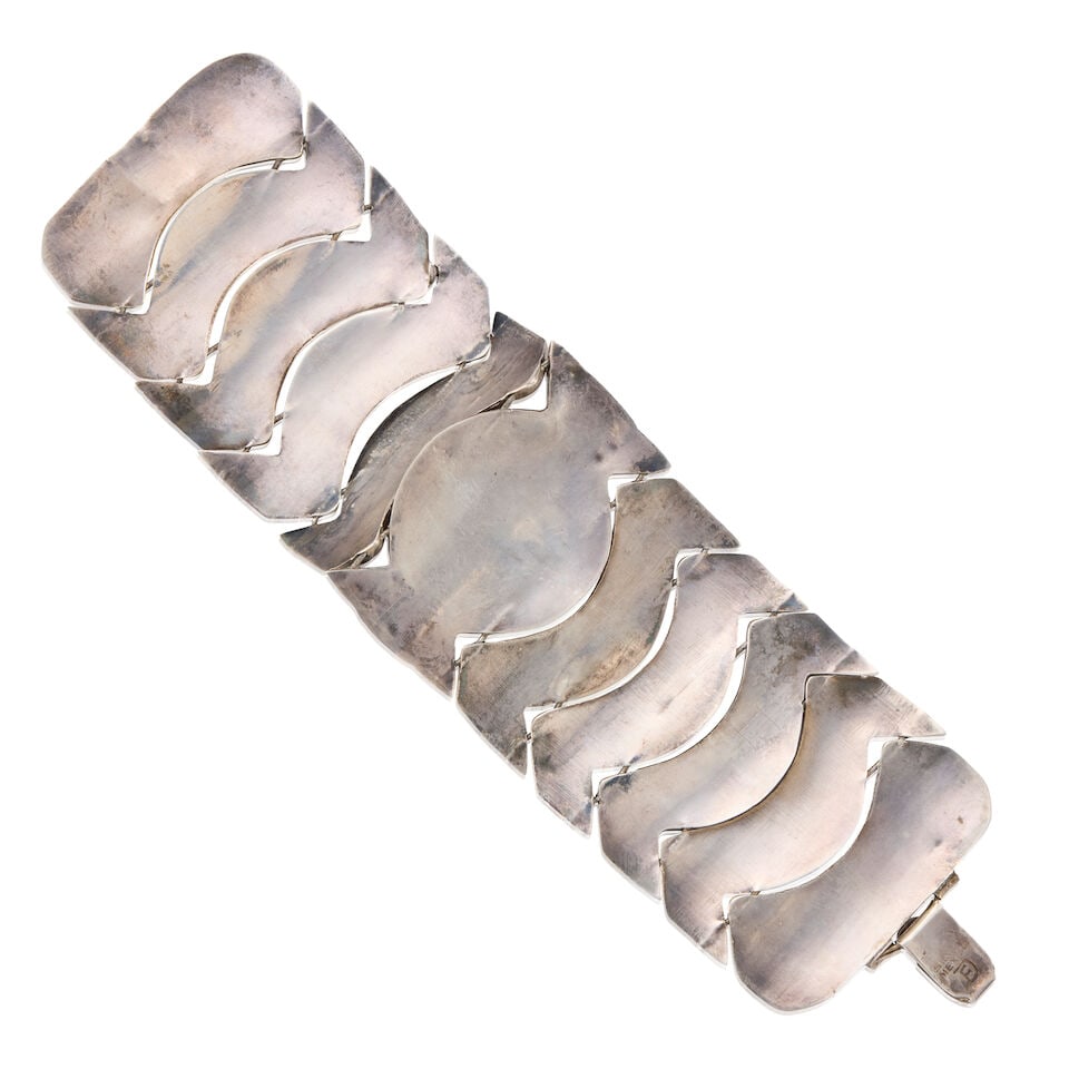 FRED DAVIS: SILVER AND AMETHYST BRACELET - 2