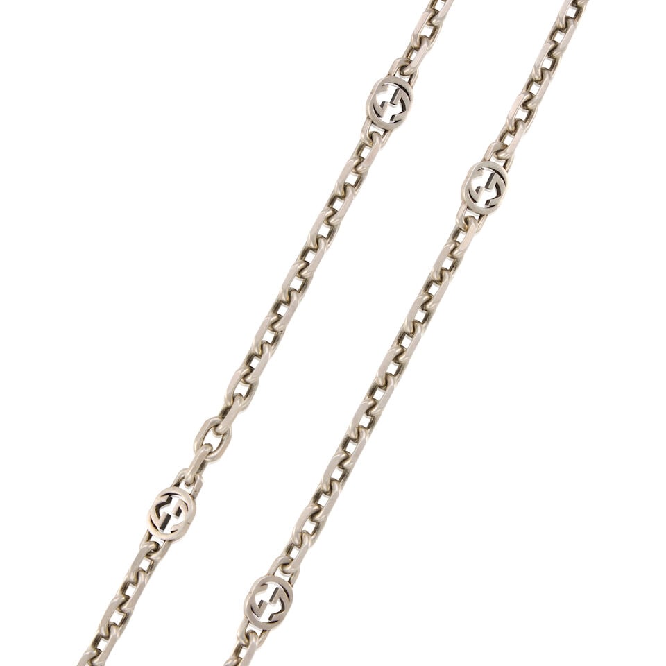 GUCCI: STERLING SILVER CHAIN NECKLACE - 2