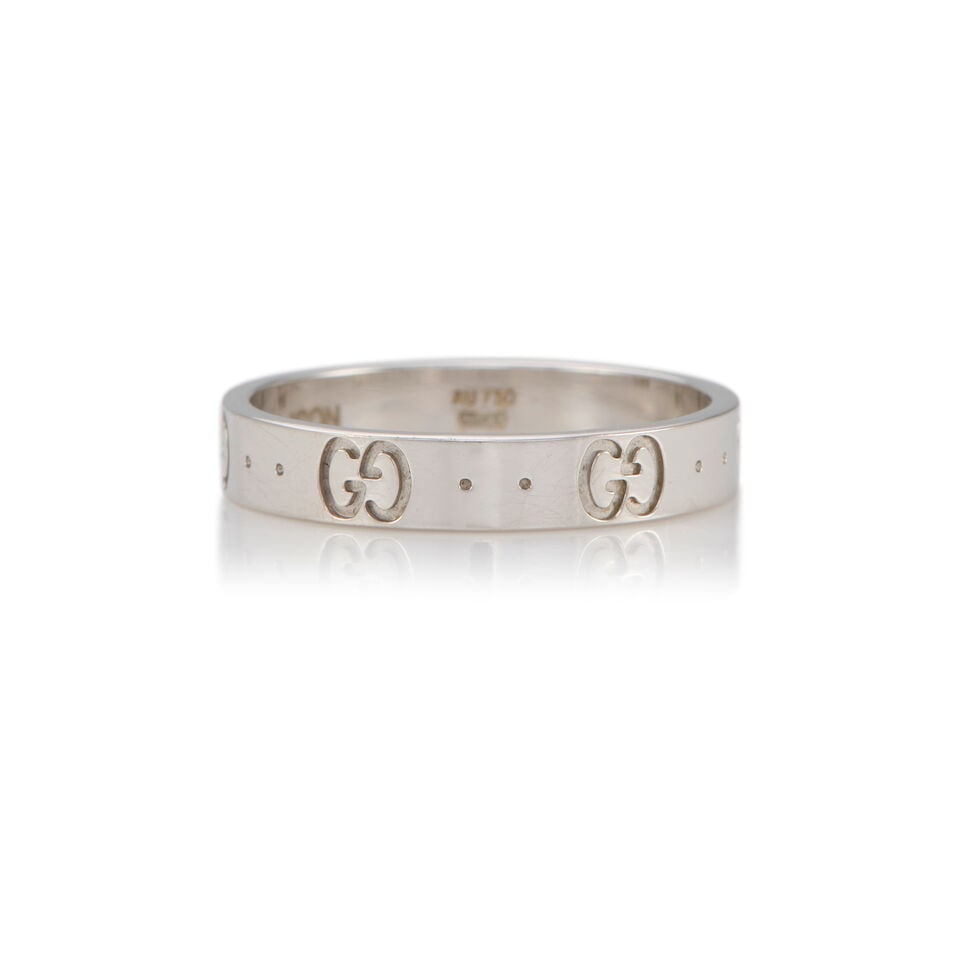GUCCI: 18K GOLD 'ICON' BAND RING - 2