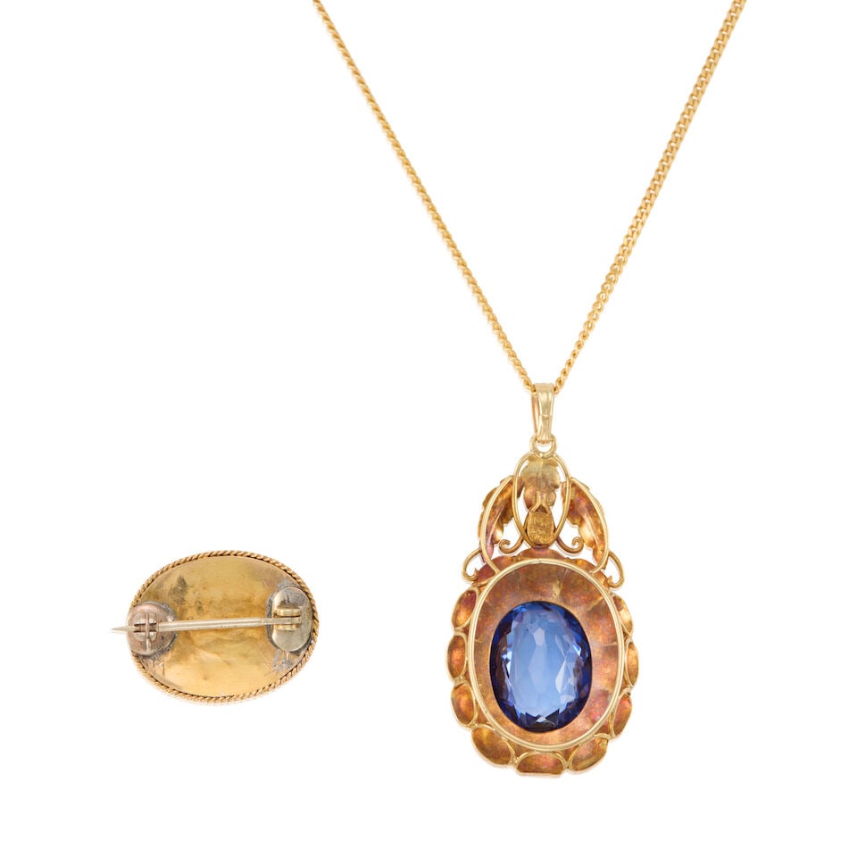 GROUP OF GOLD AND GEM-SET JEWELRY - 2