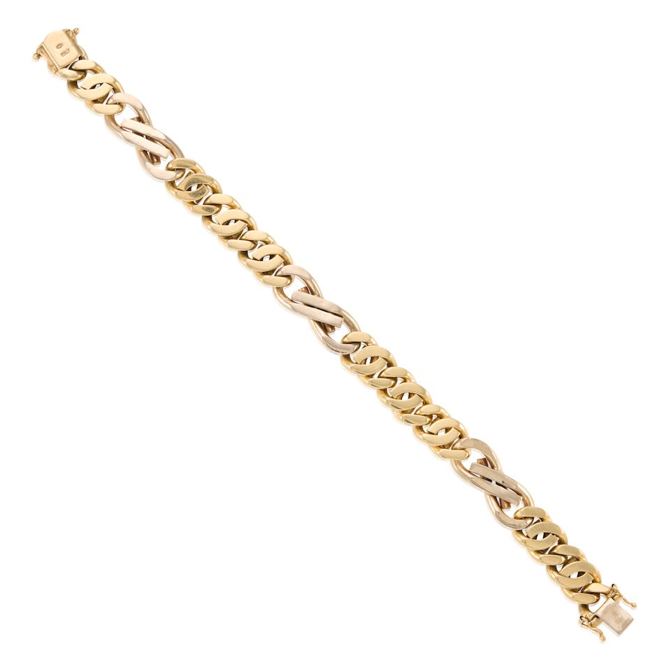 14K BICOLOR GOLD BRACELET - 2