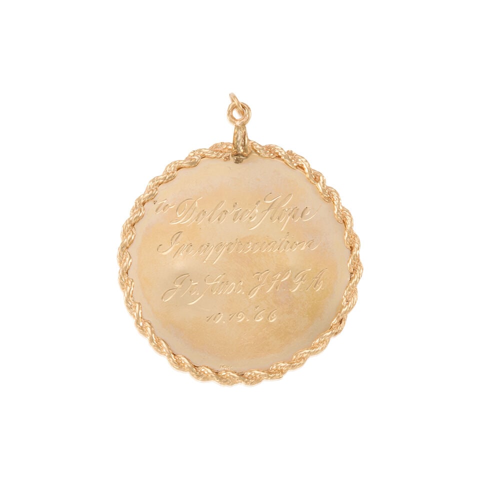 14K GOLD AND GEM-SET PENDANT - 2