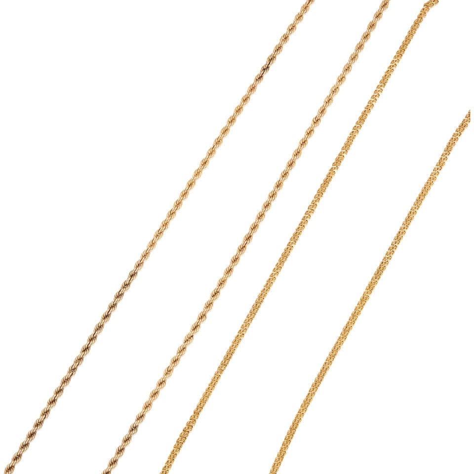 TWO 14K GOLD NECKLACES - 2