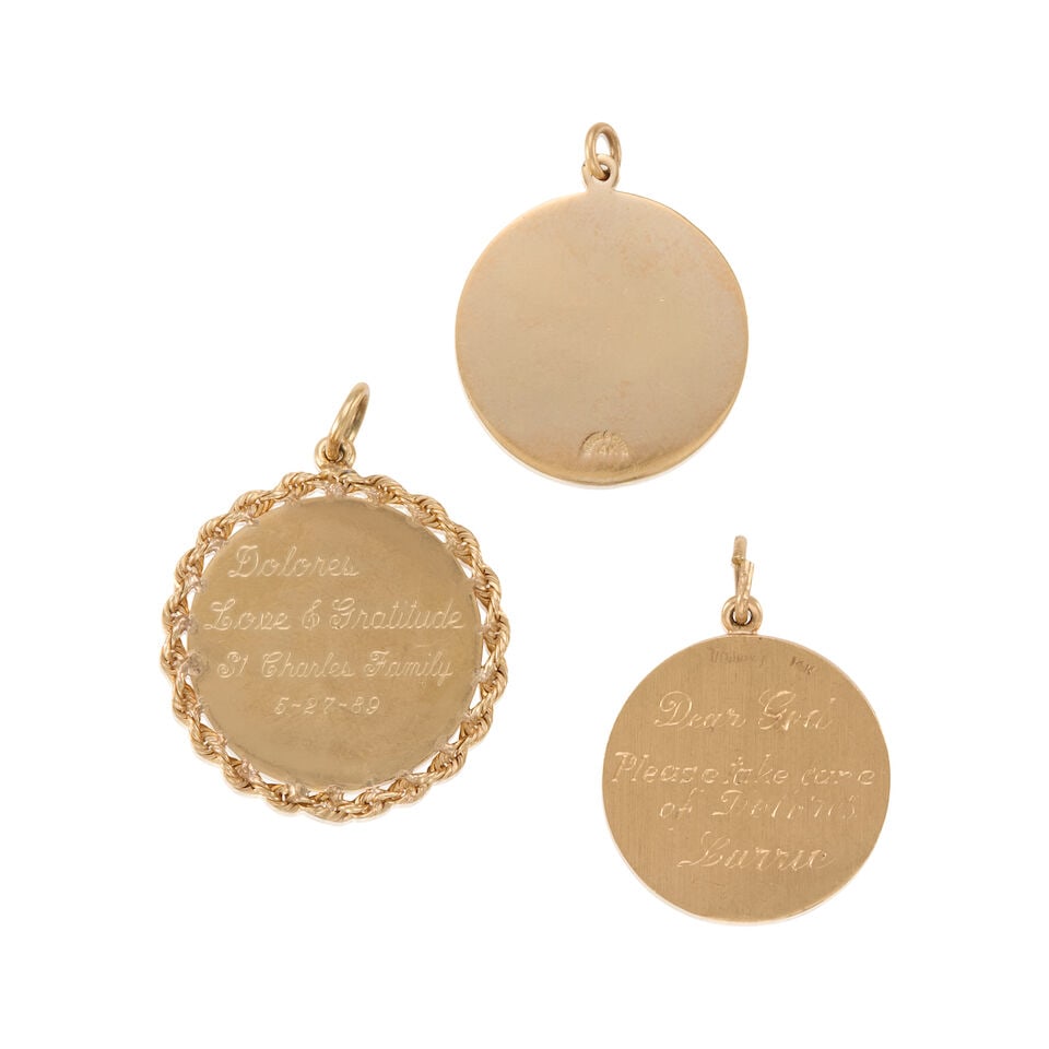 GROUP OF 14K GOLD CHARM/PENDANTS - 2