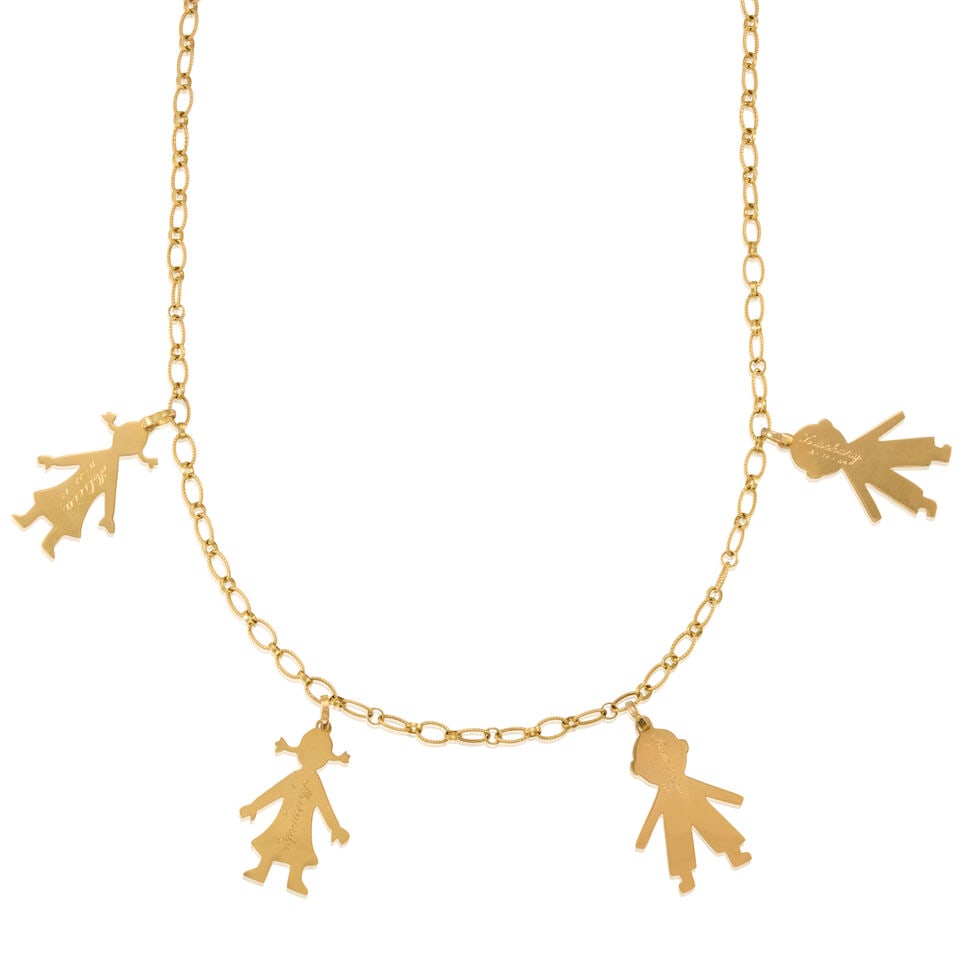 18K GOLD CHARM NECKLACE - 2