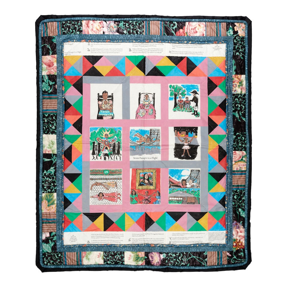 Seven Passages to a Flight, an Artists Book with a Story Quilt by Faith Ringgold, the Publisher'...: Seven Passages to a Flight, an Artists Book with a Story Quilt by Faith Ringgold, the Publisher's Own Copy. RINGGOLD, FAITH. 1930-2024. Seven Passages to a Flight. San Diego, CA: Brighton Press,