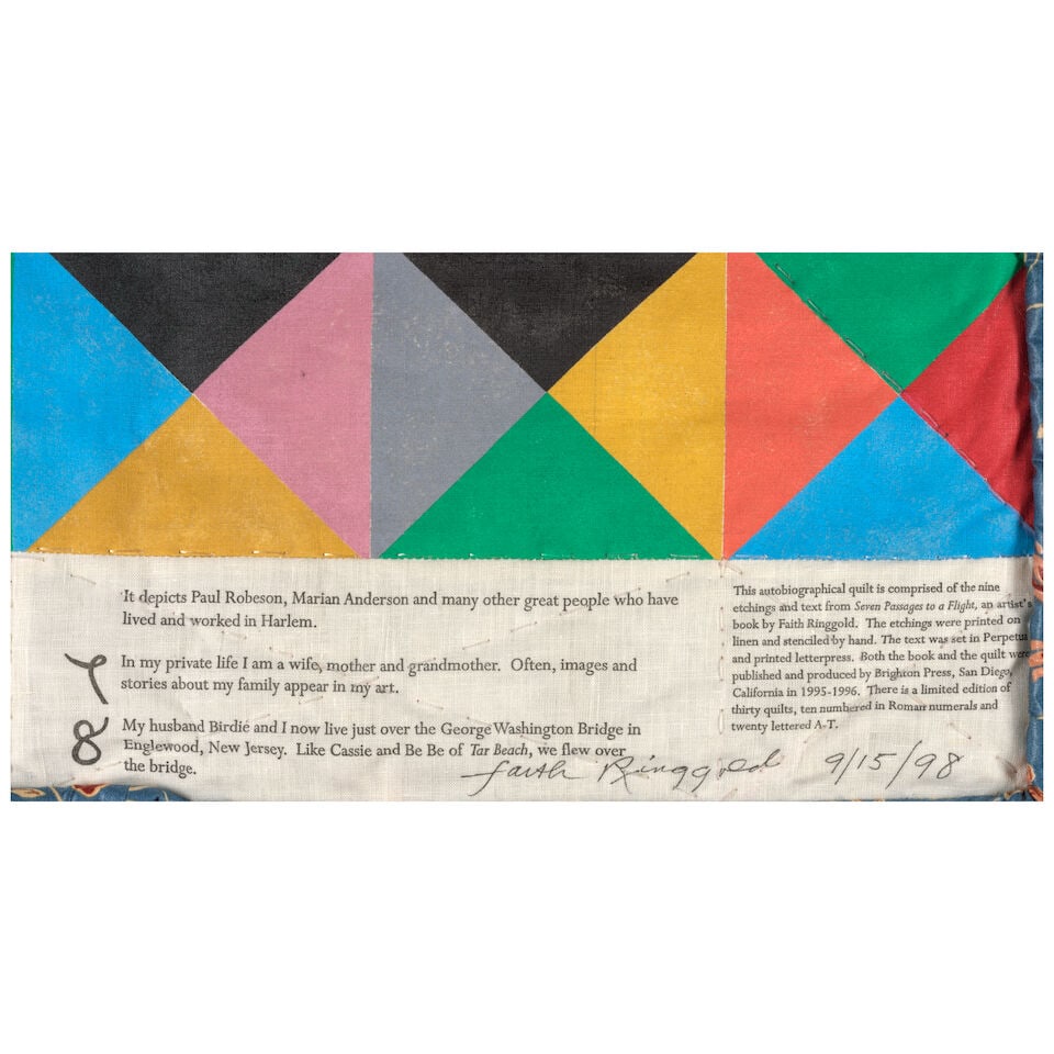Seven Passages to a Flight, an Artists Book with a Story Quilt by Faith Ringgold, the Publisher'... - 6