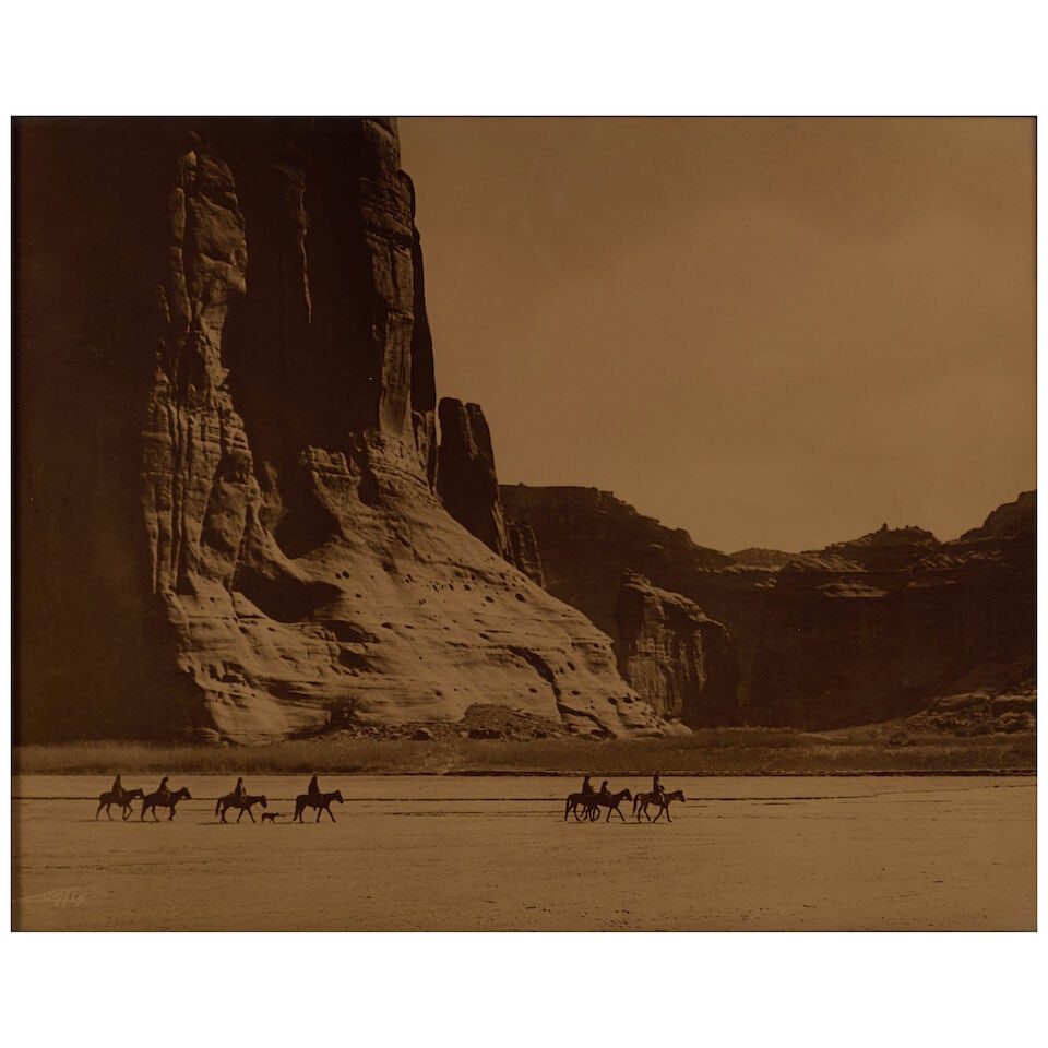 Edward Curtis Orotone. CURTIS, EDWARD S. 1868-1952. Cañon de Chelly, c.1904. - 2
