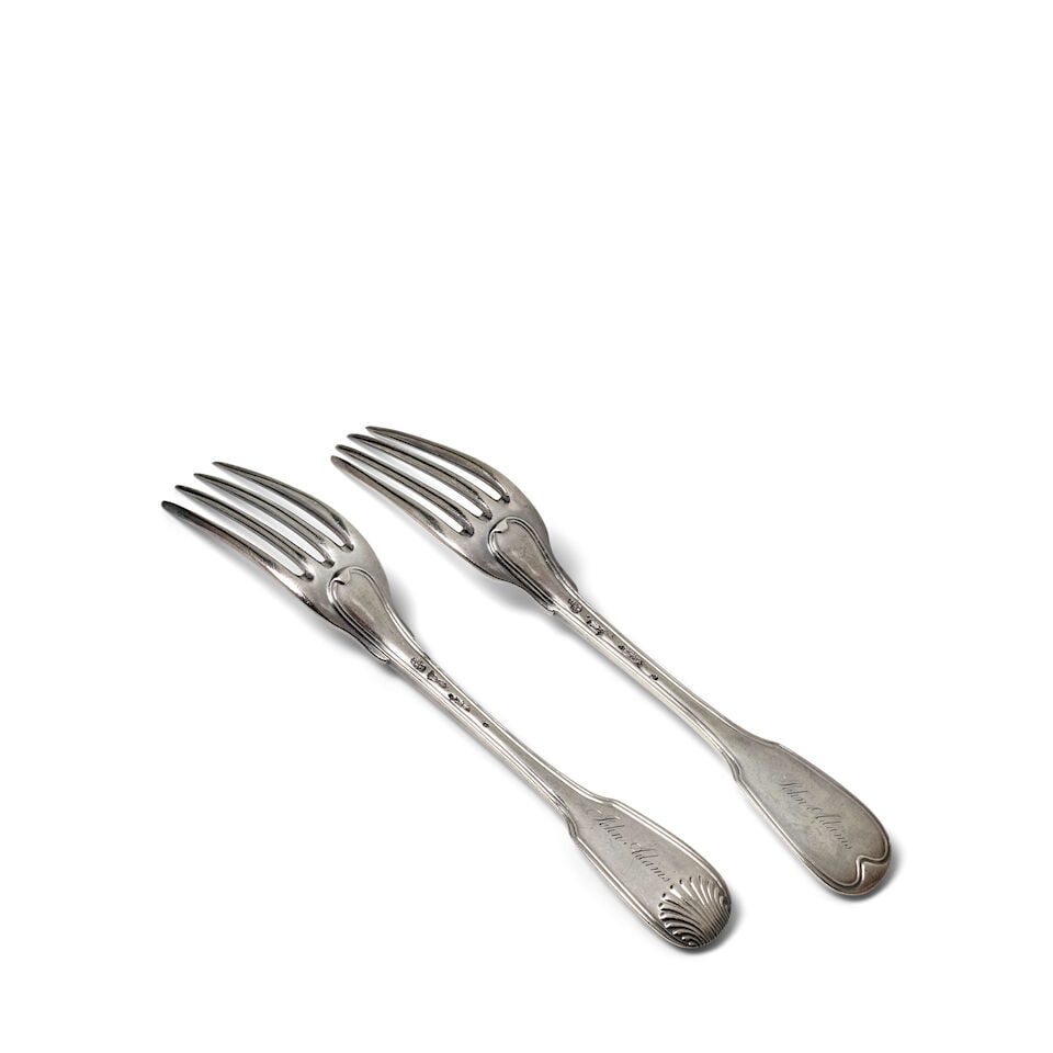 John and Abigail Adams Silver Flatware. - 2