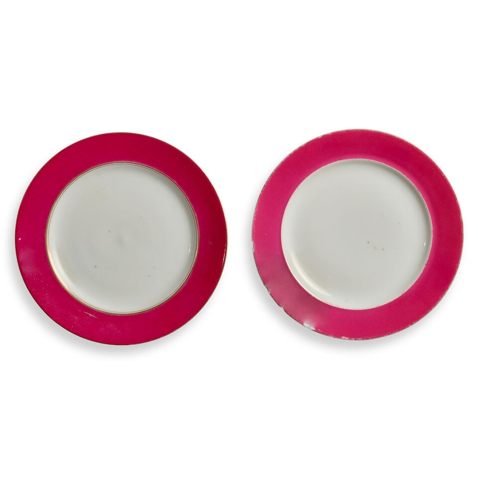 Two Franklin Pierce presidential service dessert plates. (1 of 2)