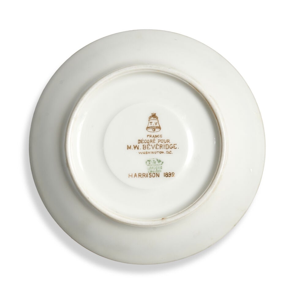 Pieces from the Benjamin Harrison Presidential Porcelain Service. - 2