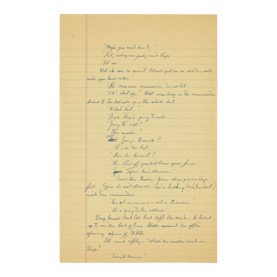 Manuscript of Steinbeck's Unpublished Story In Response to McCarthyism, 'If This Be Treason.' ST... - 4