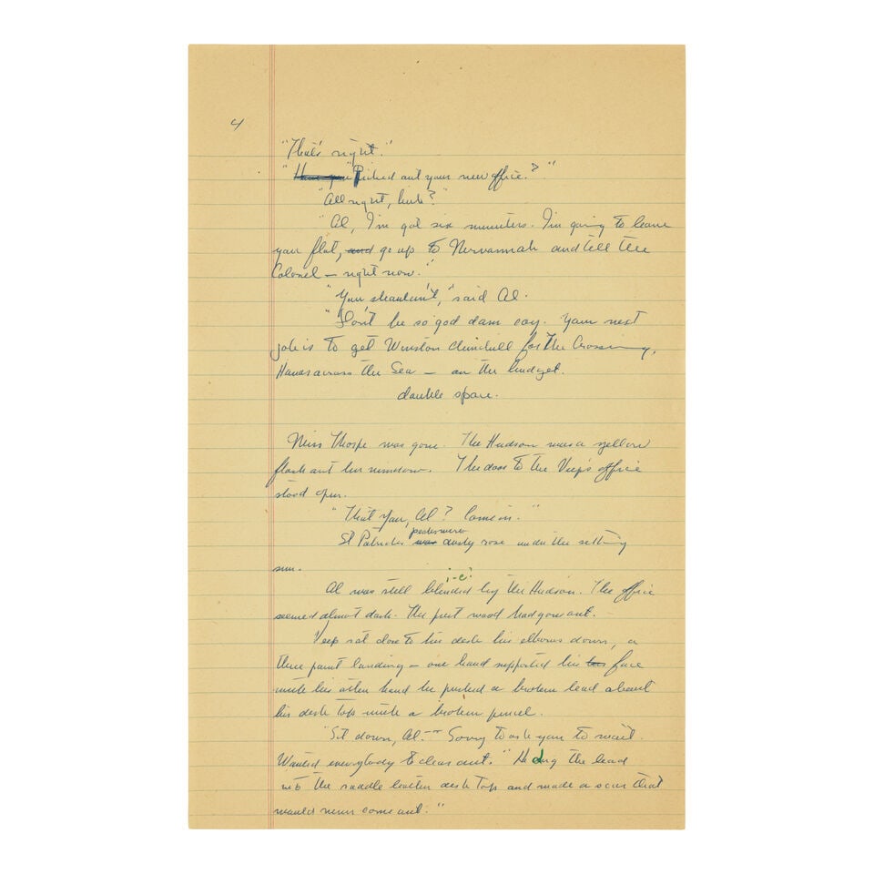 Manuscript of Steinbeck's Unpublished Story In Response to McCarthyism, 'If This Be Treason.' ST... - 7